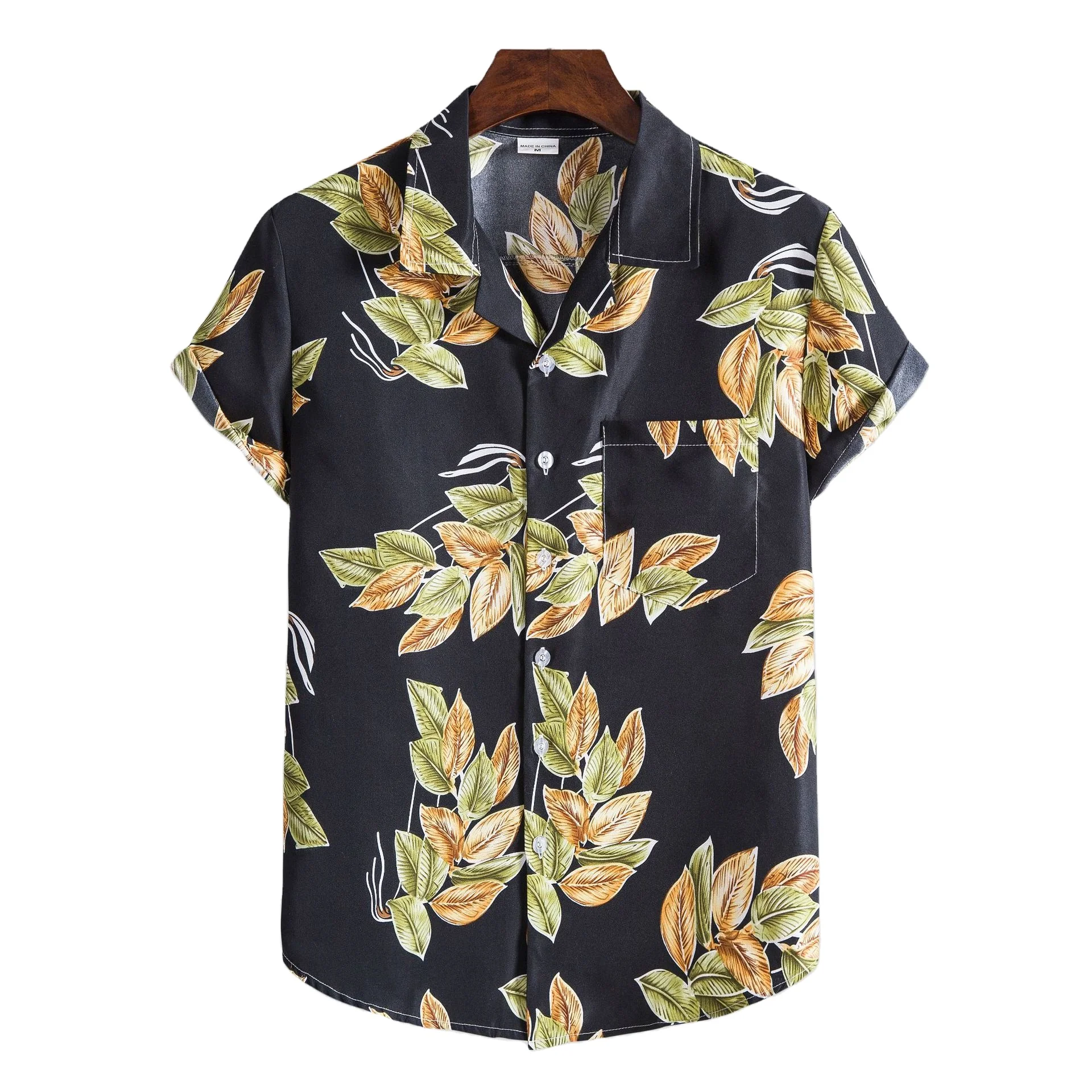 

New summer men's casual short-sleeved flower shirt young men's clothing temperament commuting