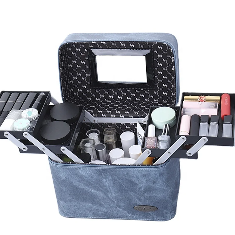 

Hot Selling Cosmetic Storage Box Makeup Organizer Multilayer Makeup Bags And Boxes