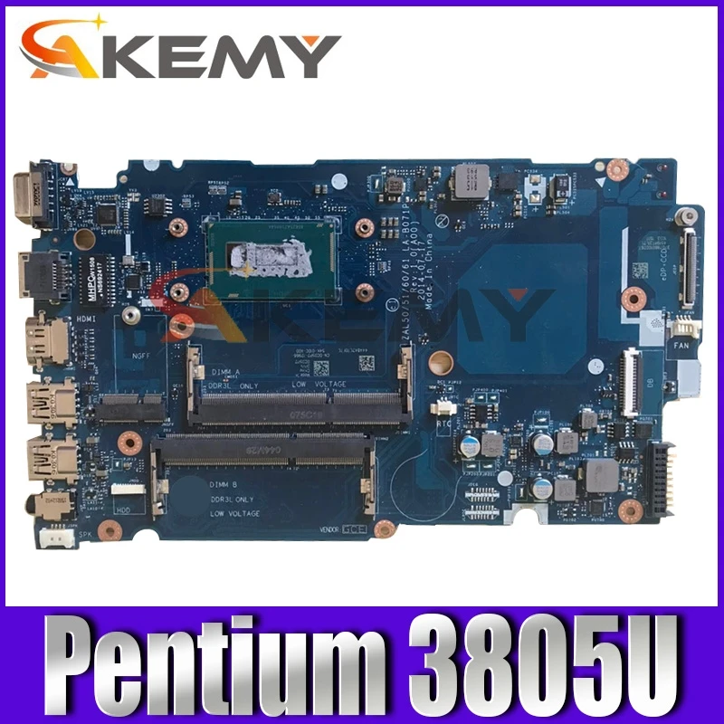 

Original Laptop motherboard For DELL Latitude L3450 Pentium 3805U Mainboard CN-0M5NY9 0M5NY9 LA-B071P SR210 DDR3