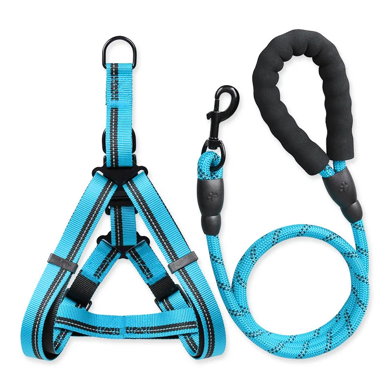 

New product reflective pet traction rope handle dog rope running hiking hiking, Picture color