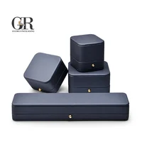 

Guorui Retail Vintage Classic Luxury High End Custom PU leather Jewelry packaging box for Ring Pendant Necklace Bracelet