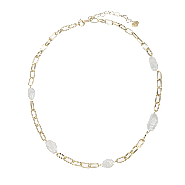 

New Arrive Freshwater Pearl Necklace 18k Gold Plated Pearl Choker Necklace, Picture