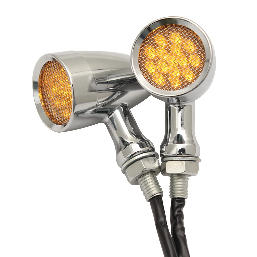 Krator Motorcycle 4 pcs Amber Round Turn Signals Lights For Suzuki Intruder Volusia VS 700 750 800 1400 1500 