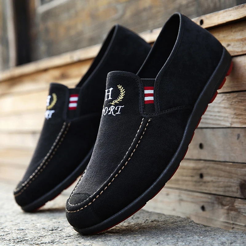 

2021news Mens fashion slip on loafers casual walking boat sneakers new sneakers Men's casual shoes, Black, blue