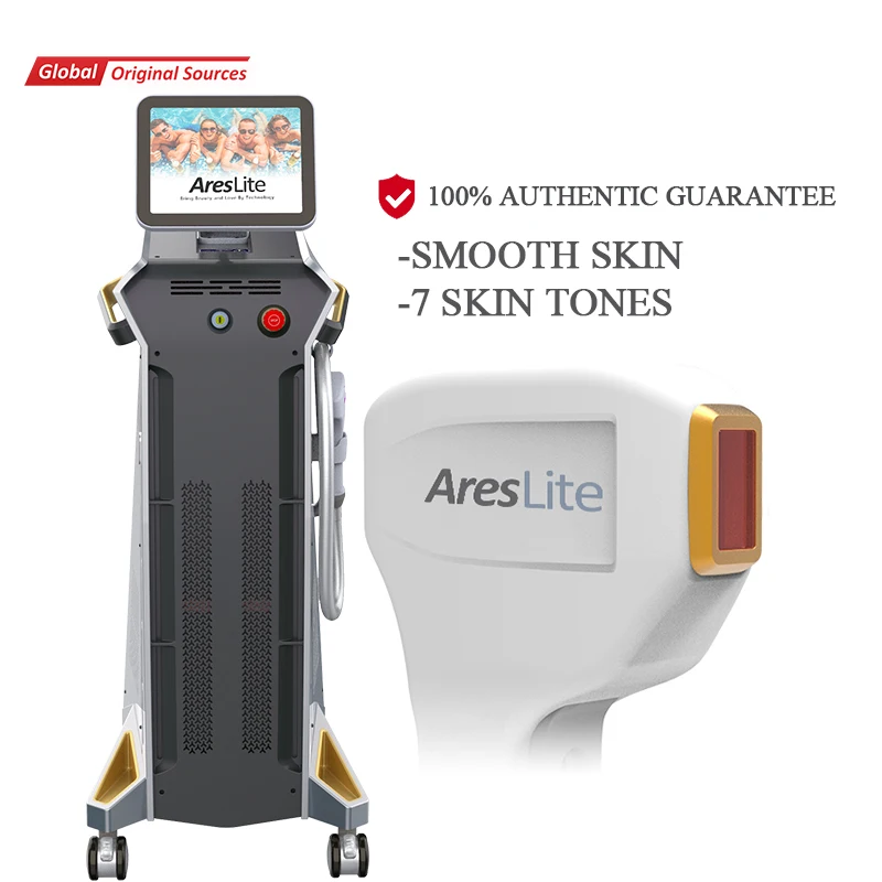 

100 Million Shots New Arrival Areslite Pro 755 808 1064 Diode Laser Hair Removal Machine Factory Price