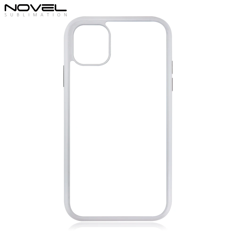 

Plastic outside and Rubber inside two layers Phone Cases Dye Sublimation Blank 2D Phone case for IP 11 Pro