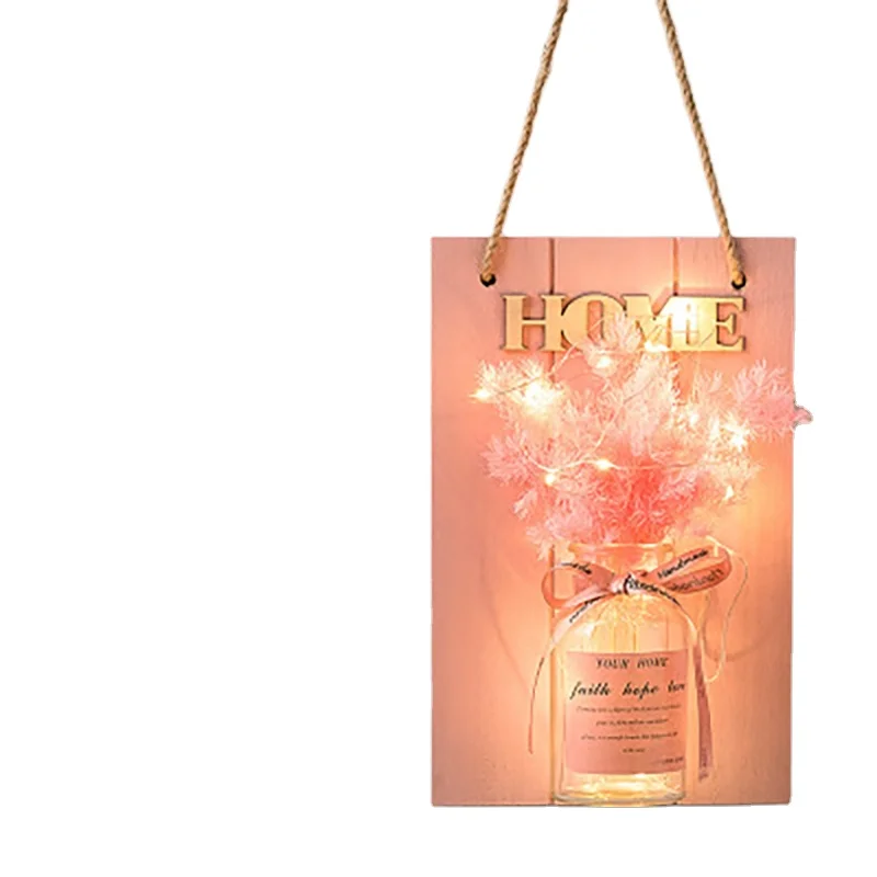 

1 Set Glass LED Fairy Lights Artificial Flower Wall Hanging Lights Rustic Art Party Wedding Home Decor