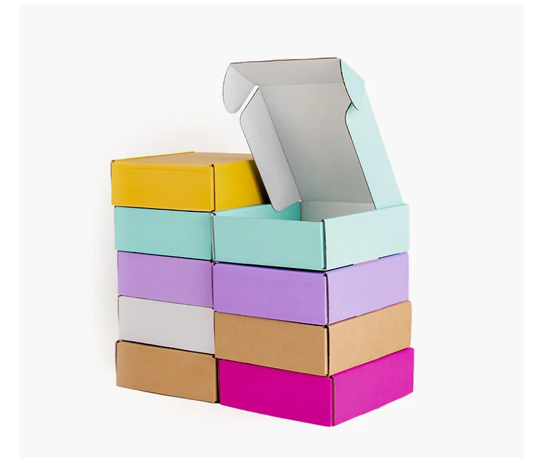 Candy Bread Shredded Paper Gift Box Paper Boxes Eco Friend Holographic Kraft Mailer Paper Box Packaging for Food Package