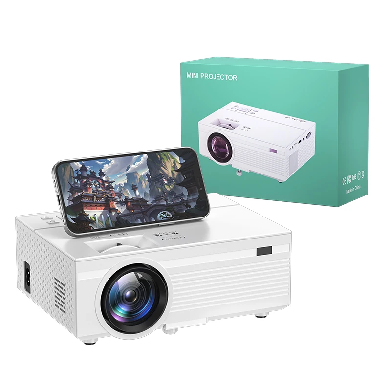 

Sainyer M8-G 1080p Supported 4k home theater movie led 7200 lumens full hd projector portable lcd projector, White