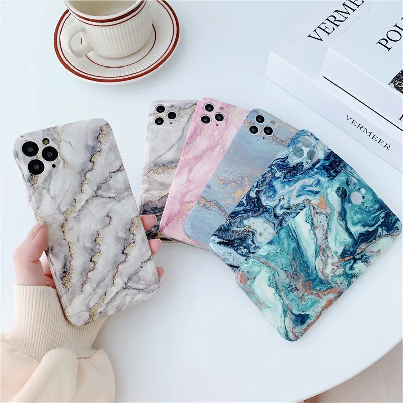 

Marble Shockproof Cloud Silicone Casing Handphone Cell Phone Case Cover for Iphone 12 pro 11 Funda Celular