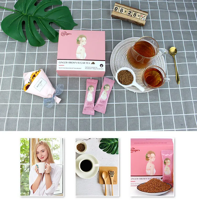 Top grade Instant Ginger Tea Crystals Brown Sugar Ginger Tea - 4uTea | 4uTea.com