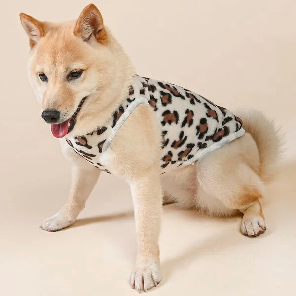 

Cartoon Dog Pattern Pet Sweatshirt princess Tank Top Leopard Dog Tank