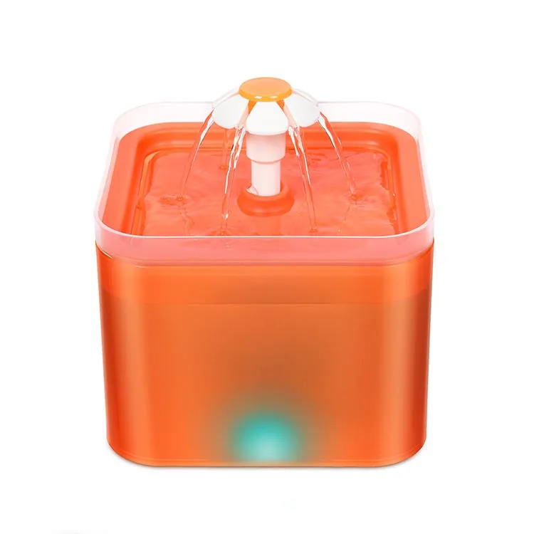 

2L Capacity Cat Water Fountain Dog Water Dispenser Pet Drinking Fountain Pet Water Fountain Automatic, Blue,orange, grey, cyan