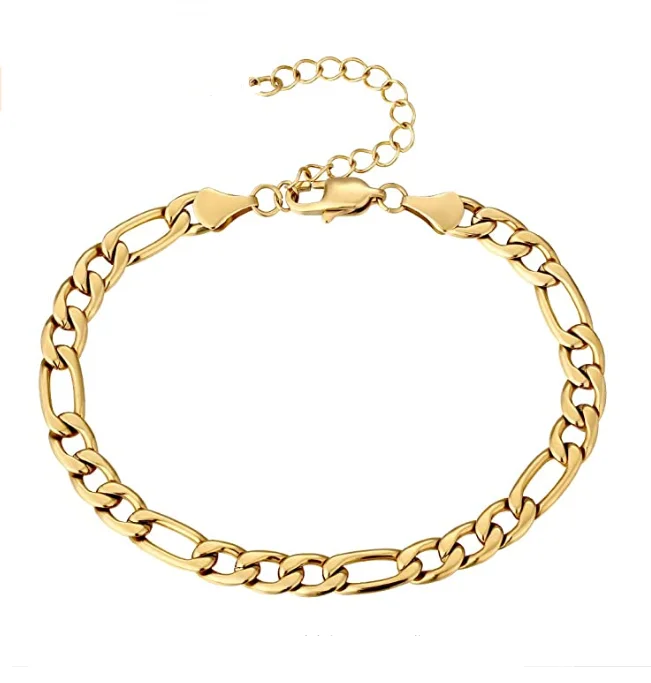 

Wholesale Gold/Rose Gold/Silver Custom Anklets Stainless Steel Women Anklet Bracelet 2020