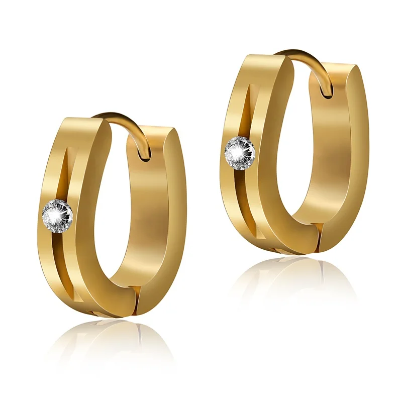 

Earrings Jewelry Crystal Fashion Women Silver Gold Zircon Top White Party