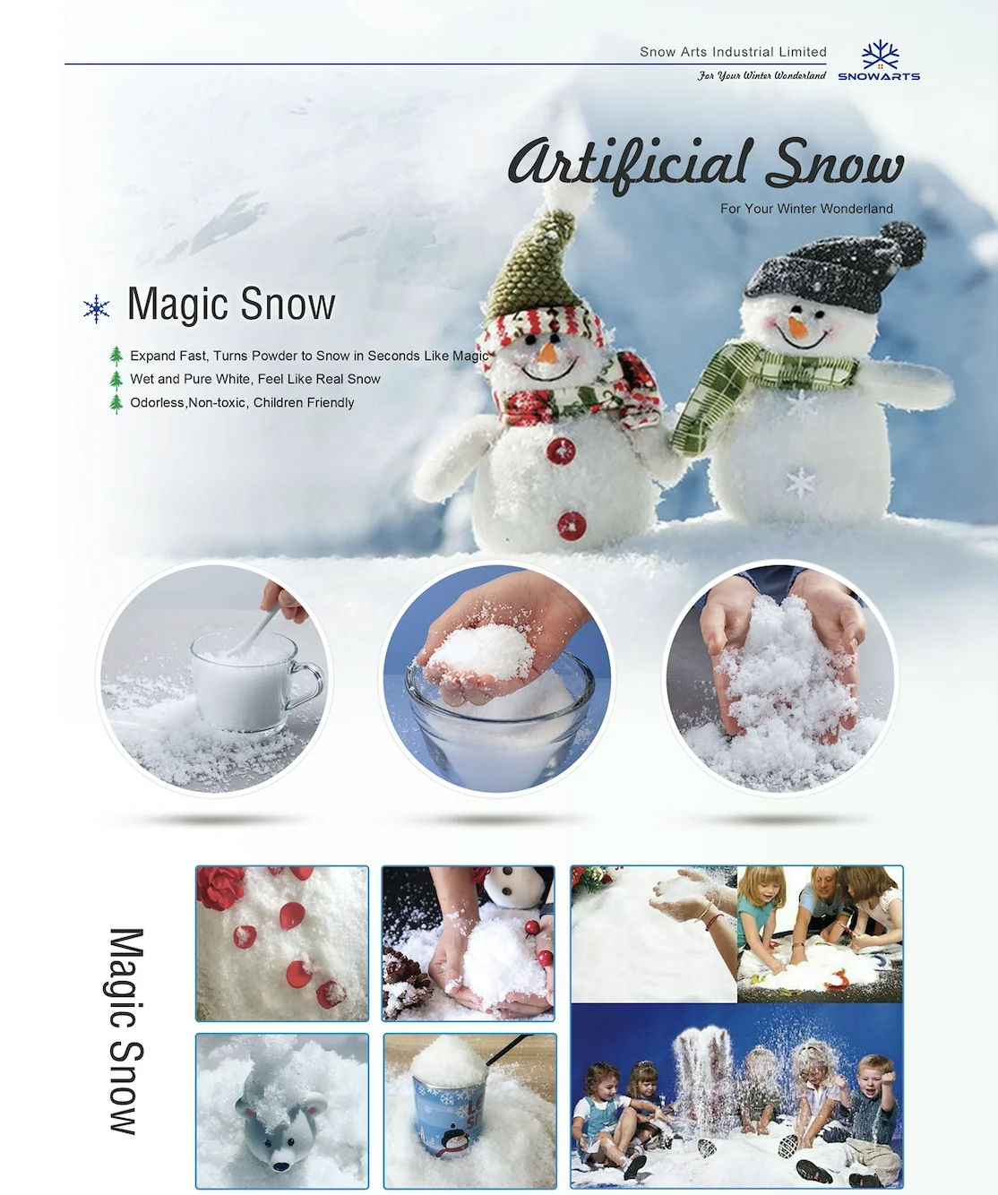 ARTIFICIAL MAGIC SNOW Fake Instant Powder White Christmas Decoration Wedding A10 