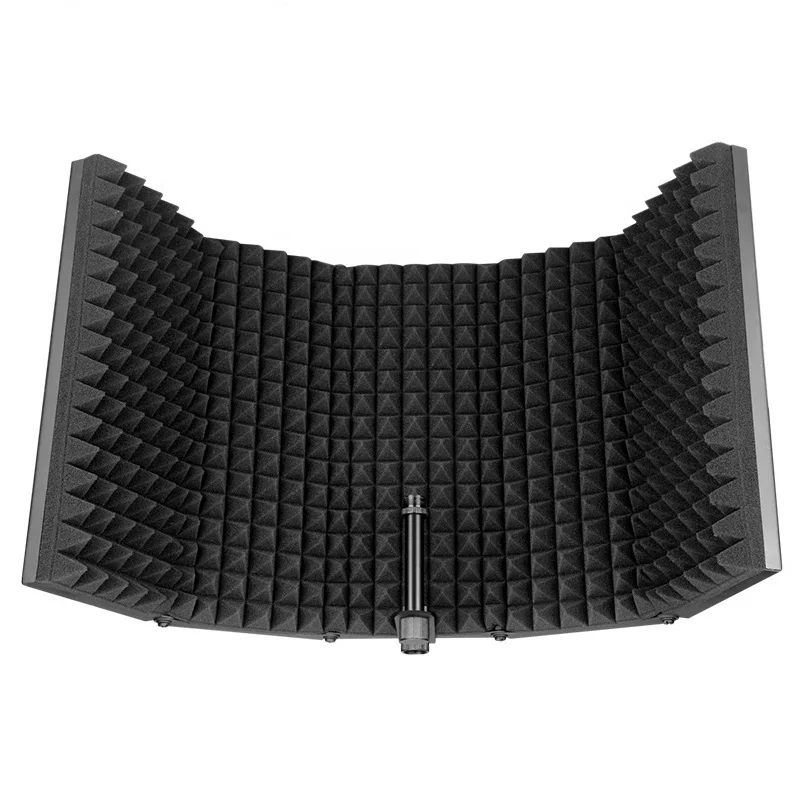 

Factory High-Quality 5 Doors Studio Microphone Soundproofing Acoustic Foam Panel Soundproof Filter for Audio Music Recording, Black