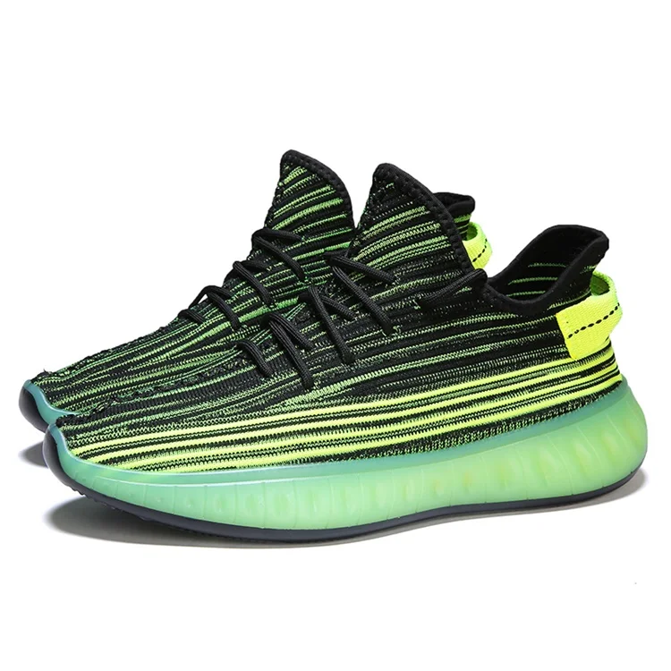 

Yeezy Version New Men's Shoes Tide Shoes Light Knitted Breathable Casual Sports Running Shoes, 3 colors