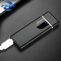 

Cheap Slim Smoking Lighter Flameless Electric plasma dual arc lighter USB rechargeable encendedor lighter