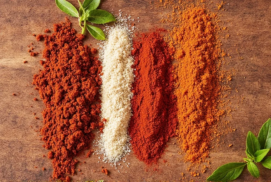 Various mediterranean dry rub products displayed