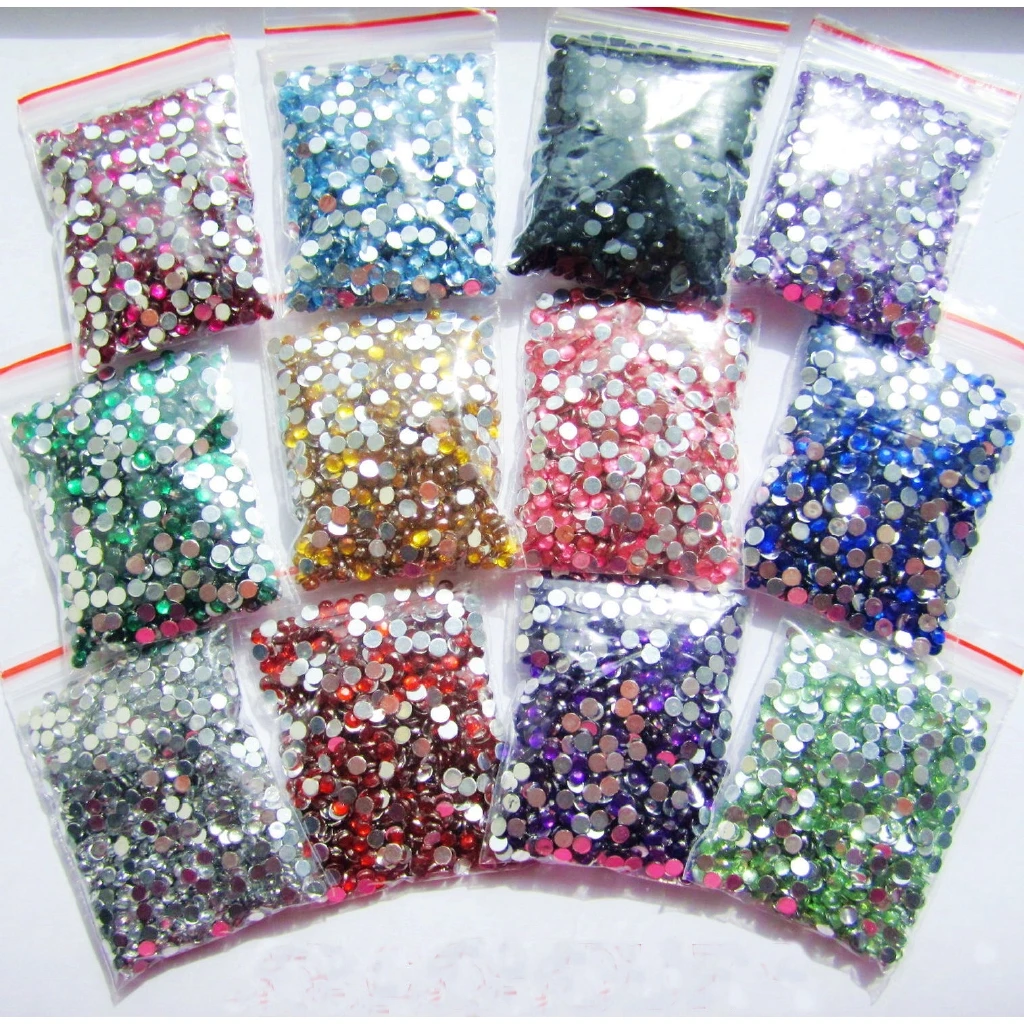 

Sell 2-5mm Resin Flatback Rhinestone Non Hotfix Bulk Nail Art Diamonds Acrylic Gems Rhinestone, Aquamarine ab