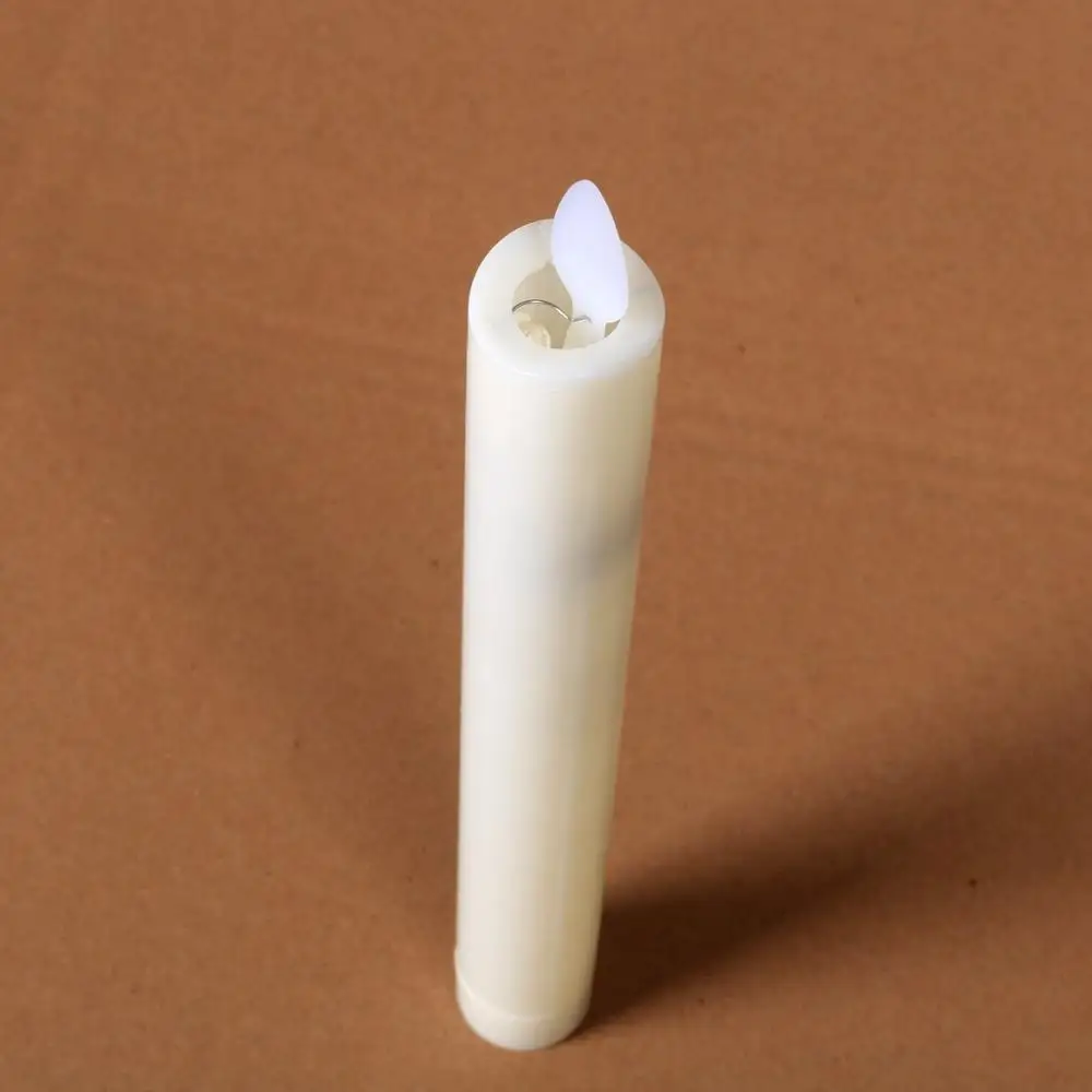 Flameless Moving Wick LED Taper Candles Real Wax Window Tea Light for Home Decoration 2pcs/set