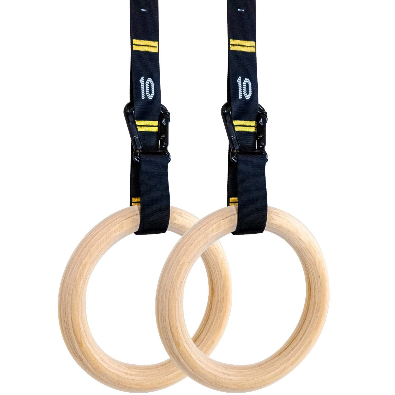 

Wood Gymnastic Rings with Full Body Workout Calisthenics and Home Gym, Customizable