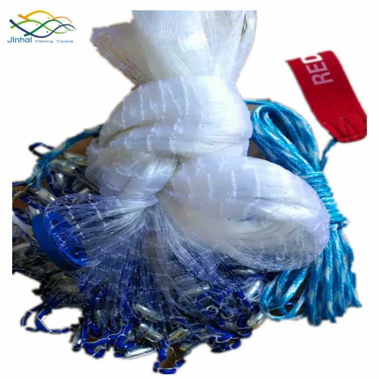 

China factory cast net fishing Manufacturer American Style 6ft Lead Sinker Cast Net Fishing Casting Net, White or according to request