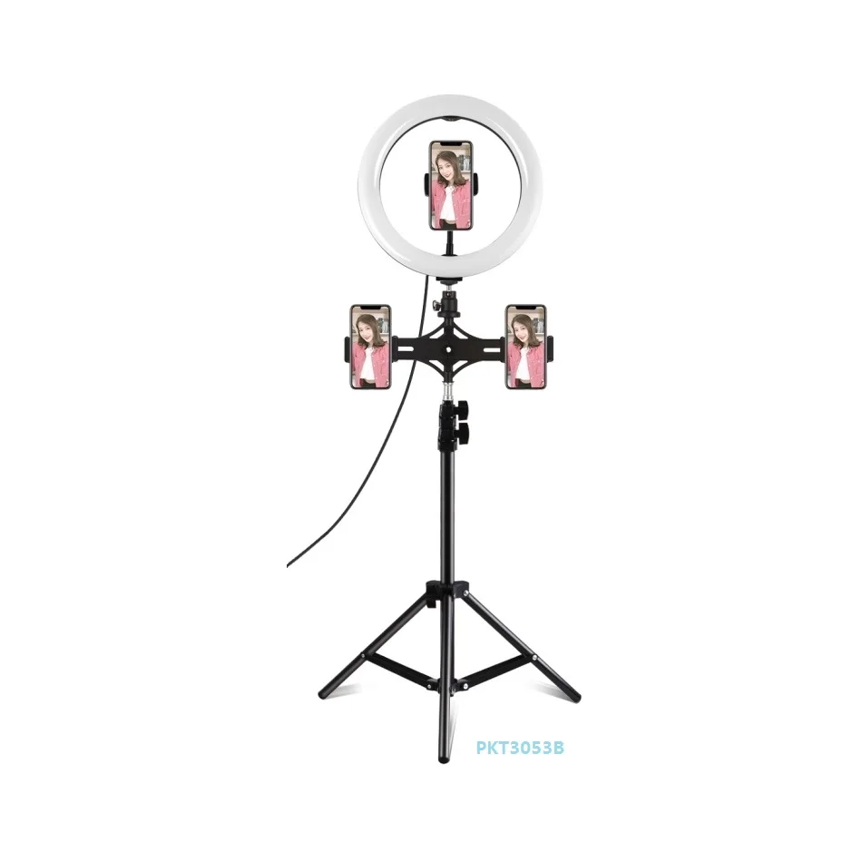 

PULUZ 1.1m Tripod Stand 10.2 inch 26cm LED Ring Light Live Broadcast Lights with Dual Horizontal Phone Holder