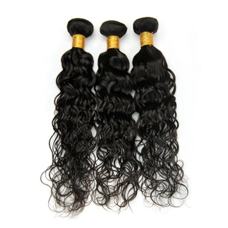 

Women Water Wave Hair Bundles Synthetic Hair Extension, Black