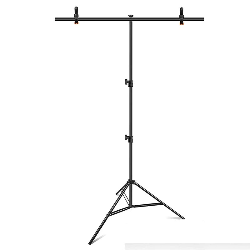 

Customized Beiyang  T-shape Photography Backdrop Stand With 4 Clips For Commercial Portrait Product Photo Video Shoot