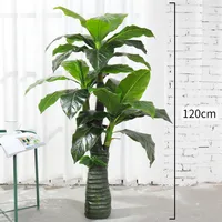 

A-489 4 Feet Decorative Artificial Palm Trees Real Touch Leave Artificial Tree For Decoration