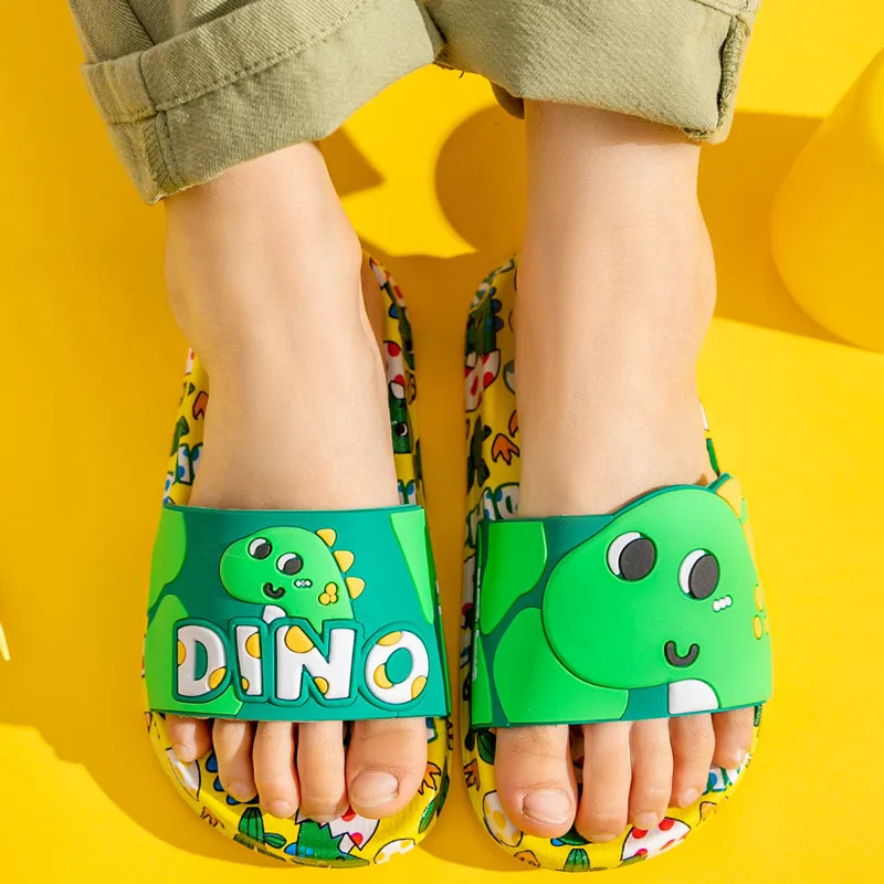 

New Arrivals Non-Slip Dinosaur Cute Slippers Summer Soft Sole Children's Home Sandals Children's Cartoon Slippers