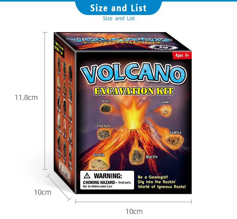 Popular Diy Kids Educational Toy Science Experiment Kits Volcano Rock