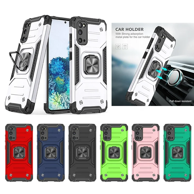 

Anti-Fall 360 Ring Holder Back Cover Kickstand Phone Case For Samsung galaxy S20 S20PLUS S20Ultra, Multi colors