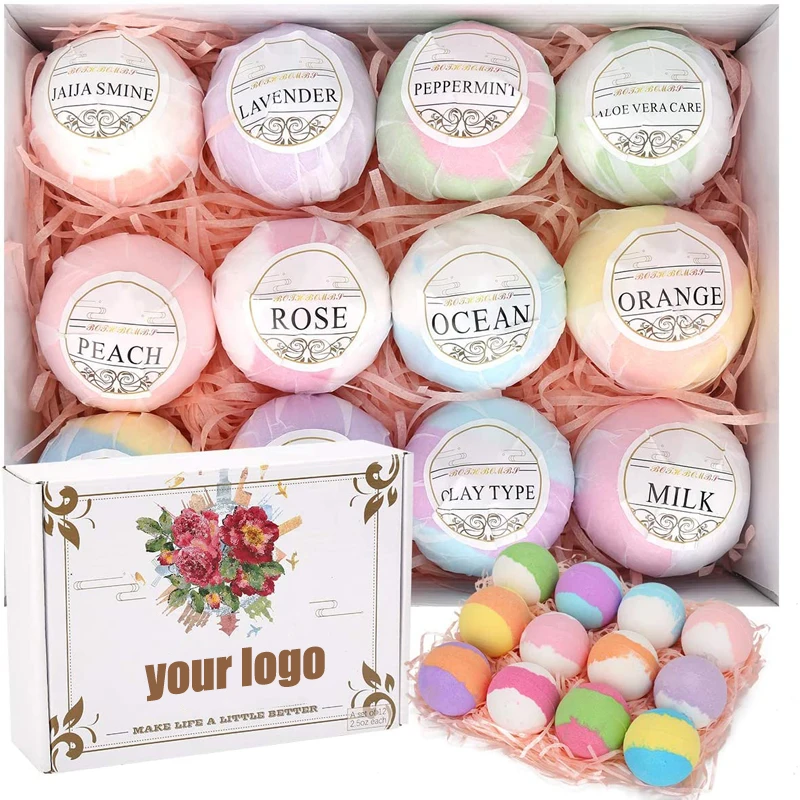 

Msds/100% Natural Ingredients Best Quality Wholesale Gift Box Low Price Bubble Fizzy Organic Ingredients Bath Bombs Rainbow, Colorful