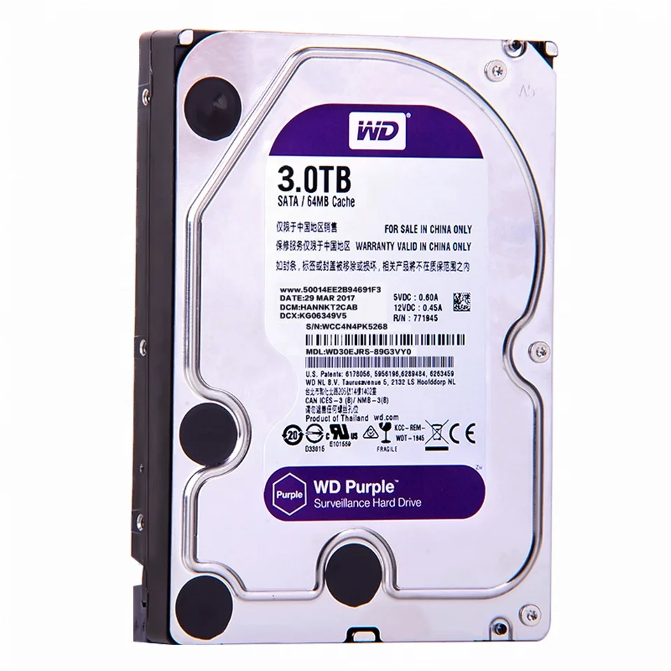 

Purple Surveillance Internal Hard Drive Disk  SATA HDD HD Hard disk for CCTV DVR NVR