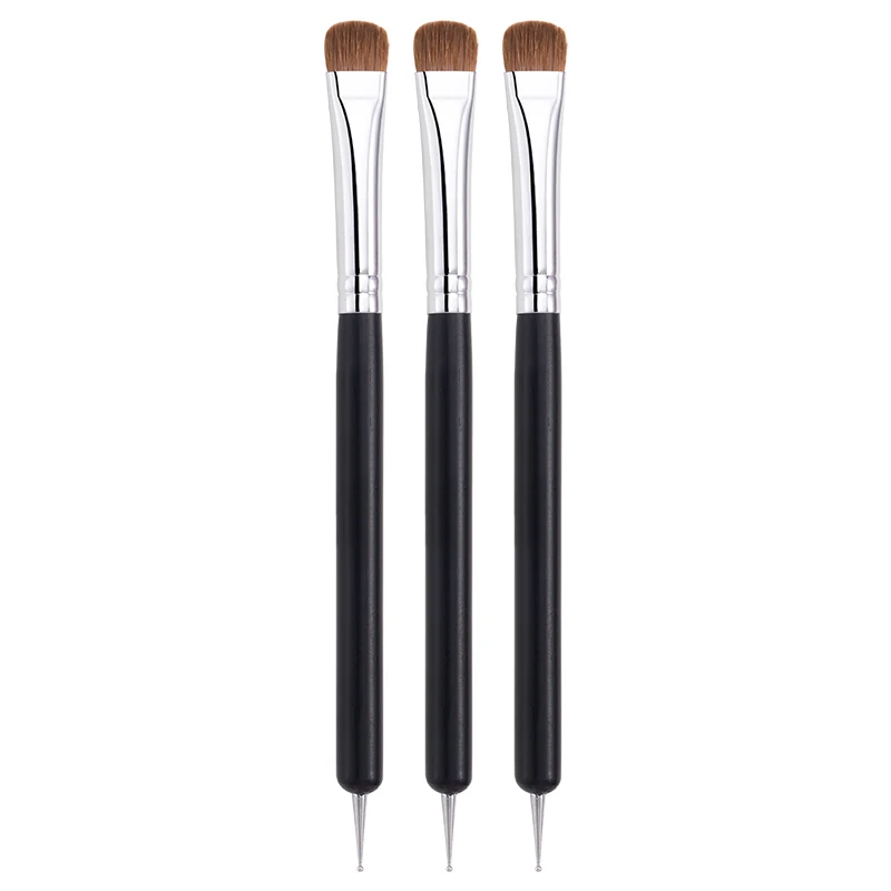 

Black handle French nail brush Nail art Brush with dotting pen, Black, red wood
