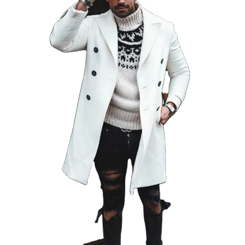 

Autumn and winter fashion men's new solid color casual coat temperament commuting