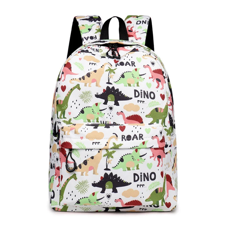 

Custom Cute Design All Over Printing Dinosaur Cartoon Sublimation Gym Bookbag Women Girls Boys Backpack High School Students Bag