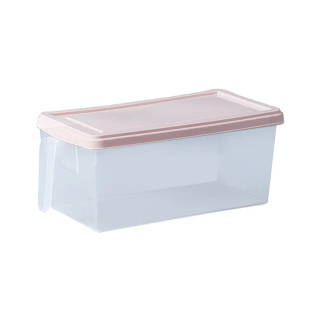 

Multipurpose Rectangle Refrigerator Food Storage Box Fridge Organizer Stackable Transparent Airtight Food Container with Handle