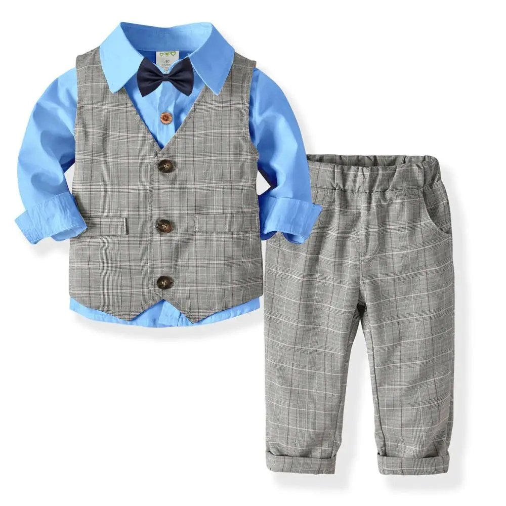 

Children casual clothes Boy Suit T-shirt Kids Clothes Boy set Gentleman Formal Suit 19A311