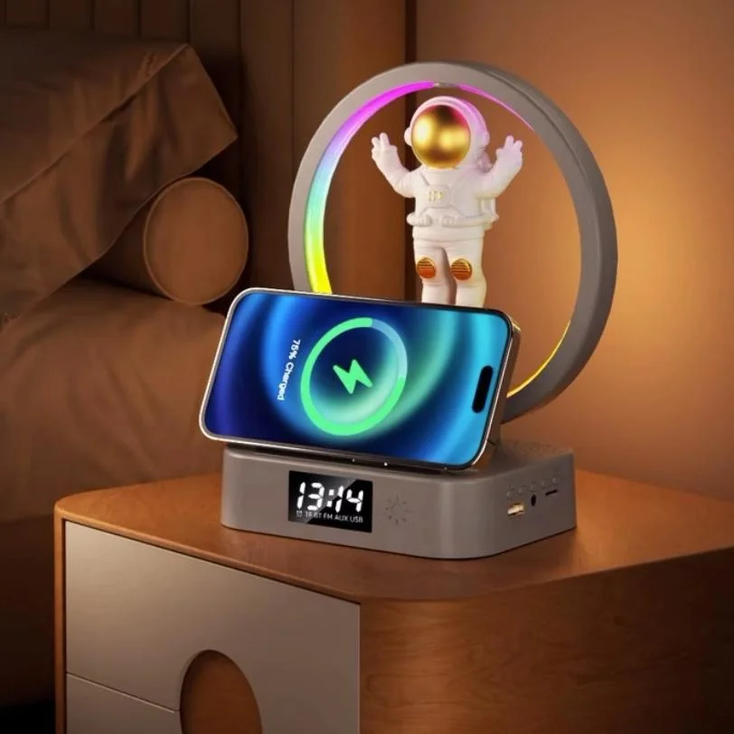 

Magnetic Levitation Astronaut Multi-function Alarm Clock TWS BT Speaker Wireless Speaker Bluetooth