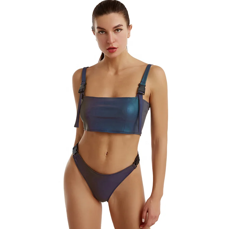 

Vadulyer Wholesale Rave Performance Reflective Bikini Club Wear