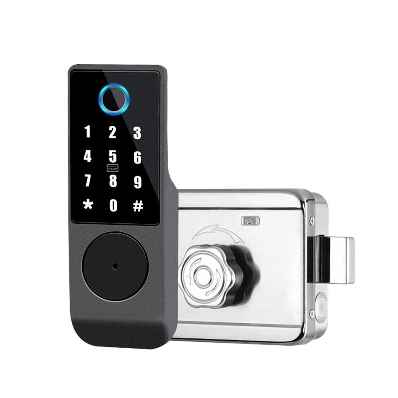 

Cheap TTlock Waterproof Smart IC Card Biometric Lock Fingerprint Wireless Door Lock Set For Apartment Home Office Door Lock