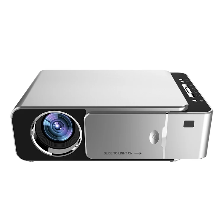 

Top recis T6 projector multimedia mobile phone shared mirror screen projector T6 720p mobile phone sold well in 2021, Silver/ red