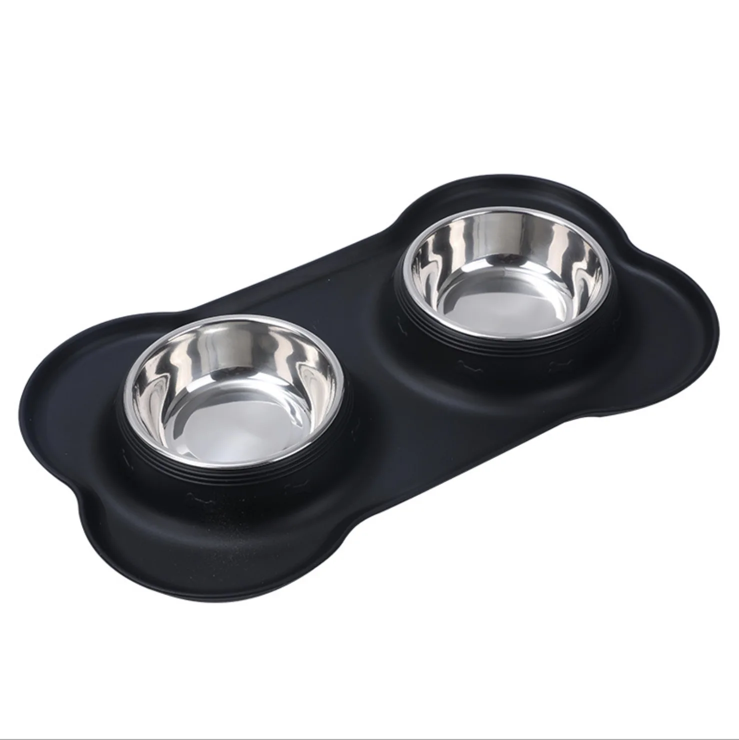 

Petshop Silicone Pet Bowl High-quality Stainless Steel Pet Bowls & Feeders Bowls, Cups & Pails for Dogs All-season Black,blue