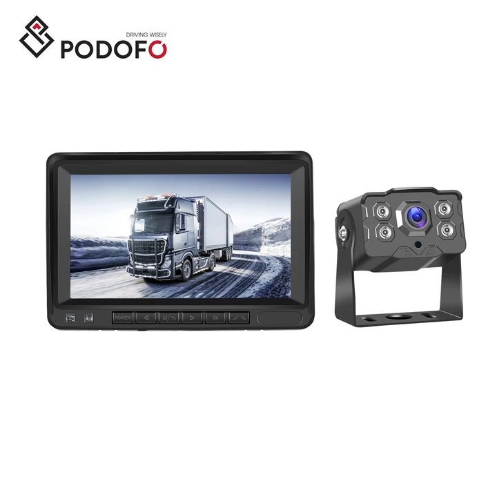 

Podofo 7Inch IPS Screen Digital Wireless Backup Monitor Kit Waterproof Night Vision Reversing Rear View Camera