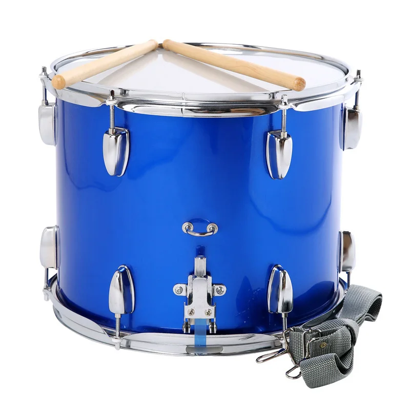 

Marching Drum Tenor Marching Drum with strap and drumstick 14 X 10 INCH 14 X 12 INCH, Red, blue, white, black