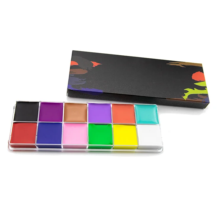 

Festival Body Painting Play Clown Halloween oil Makeup Face Paint 12 Color Body Face Art Painted Make Up, Multi-colors